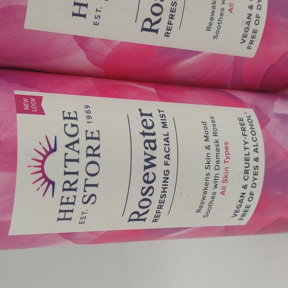 Heritage store rosewater refreshing facial mist spray energize Damask Rose oil - Picture 2 of 7